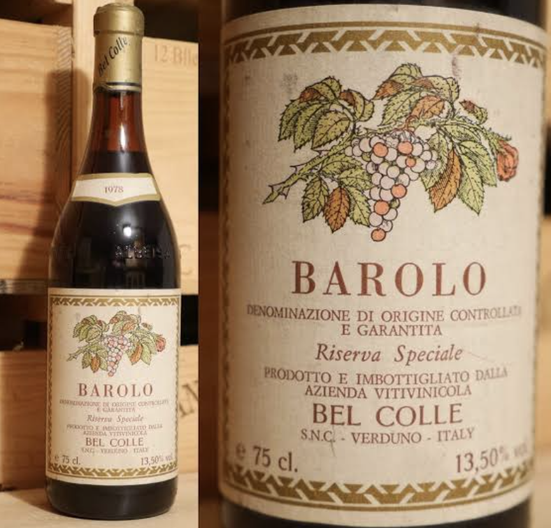 (image for) Bel Colle Barolo Riserva Speciale 1980 [WAS: $150++]